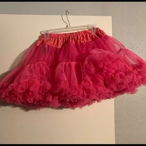 Hot pink petticoat skirt